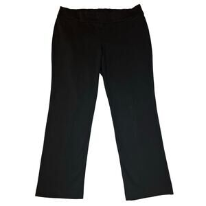 Lane Bryant Pull On Dress Pant Plus Size 22 Black Straight Leg Seam Work Career